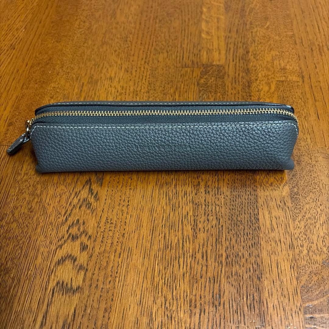 BONAVENTURA(ボナベンチュラ) ペンケース グレー レザー 筆箱