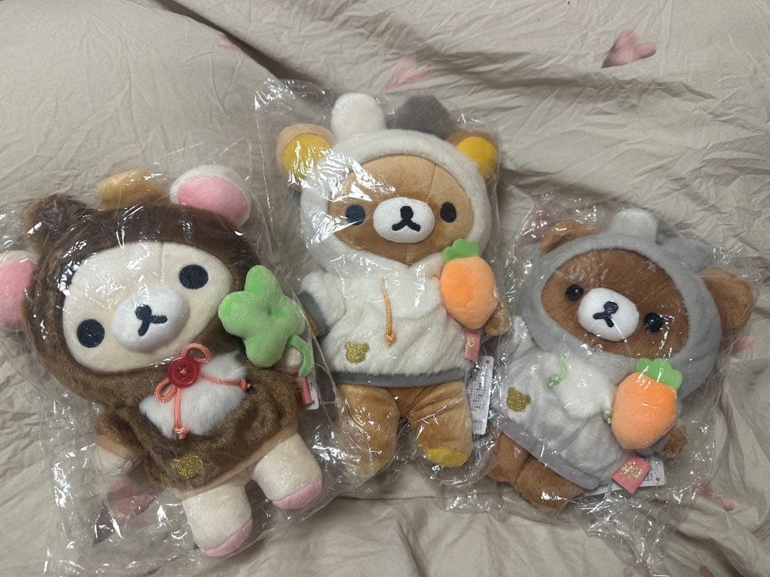 リラックマストア限定 2023年 お正月ぬいぐるみ 3体セット卯年うさぎ