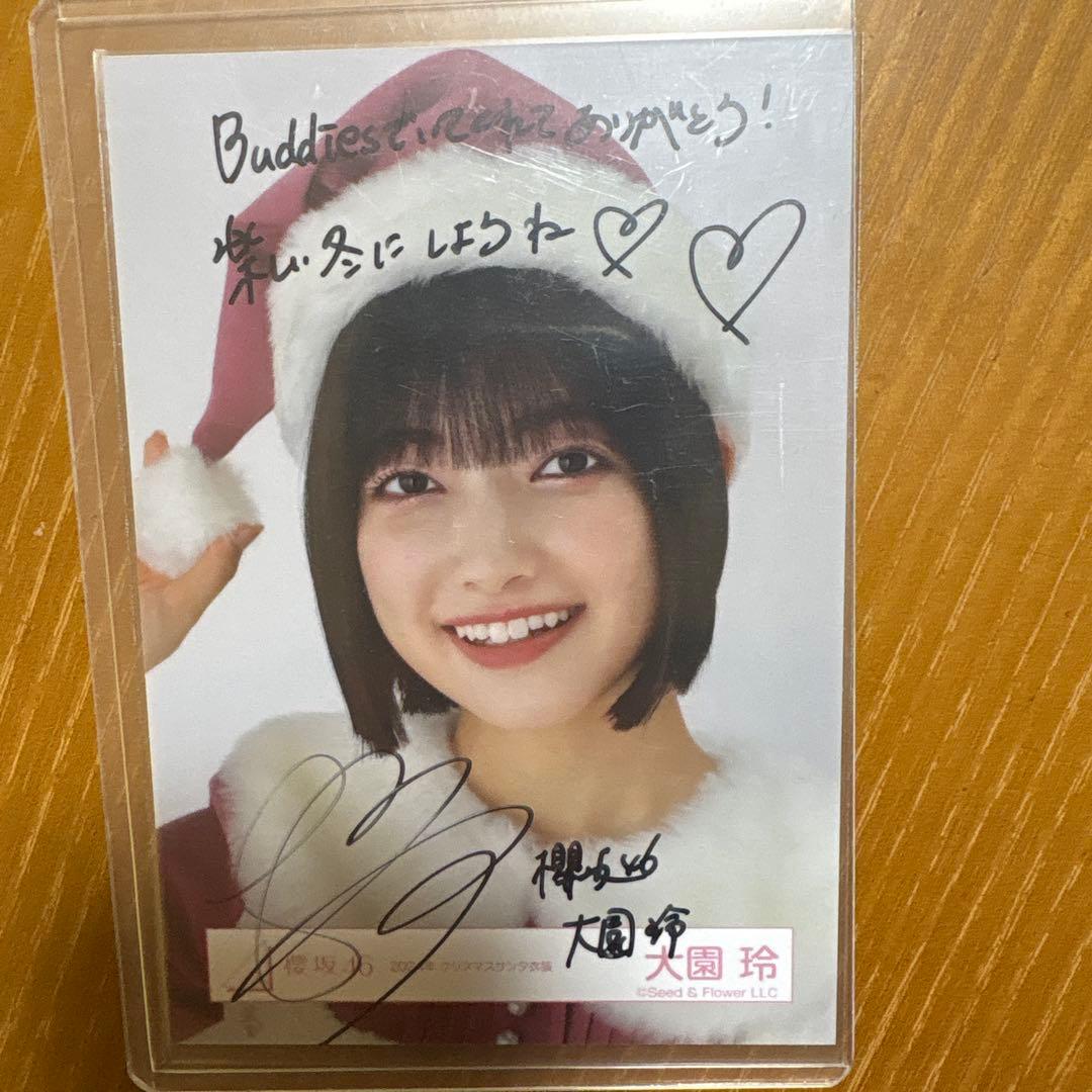 櫻坂46 直筆サイン サンタ帽 写真