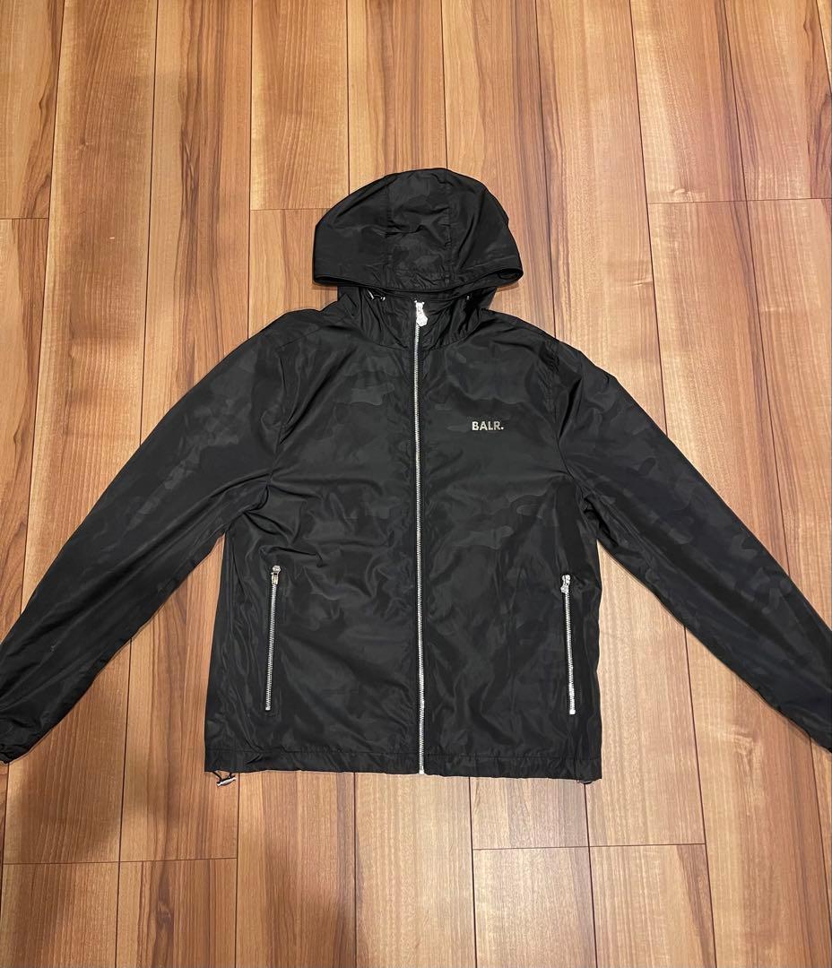 BALR. ボーラー フルジップ ナイロンジャケット ブラック カモ柄　迷彩柄
