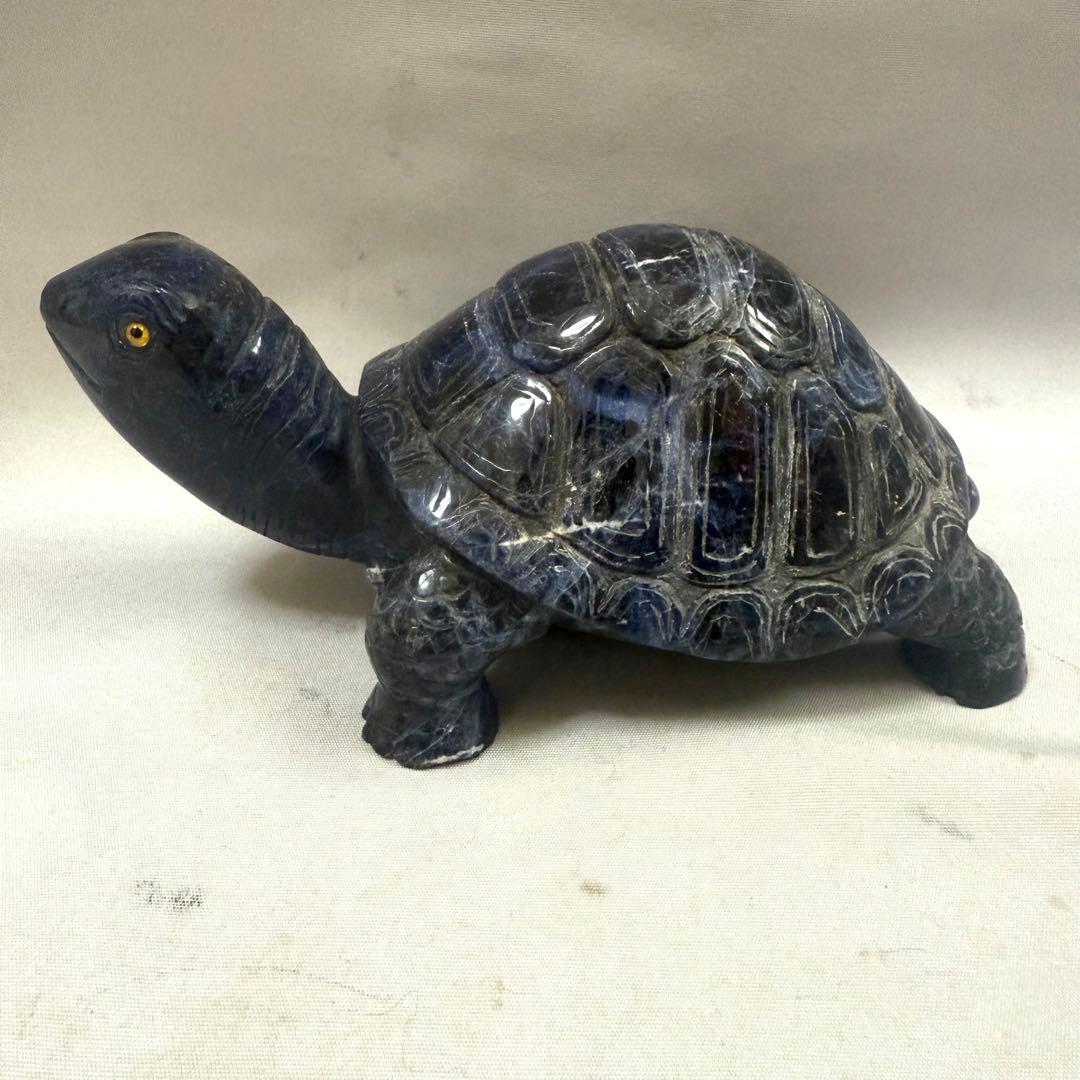 ラピスラズリー　亀置物
