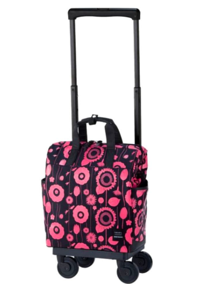 スワニー　中原淳一コラボ　キャリー　ブラック×ピンク <4輪ストッパー付>