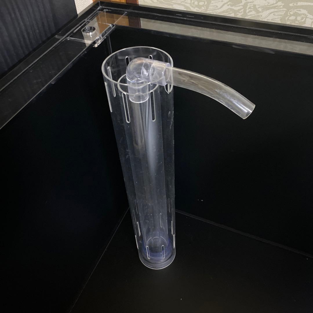 アクリル水槽4面ブラック900フルオーダー　オーバーフロー　マーフィード水槽台