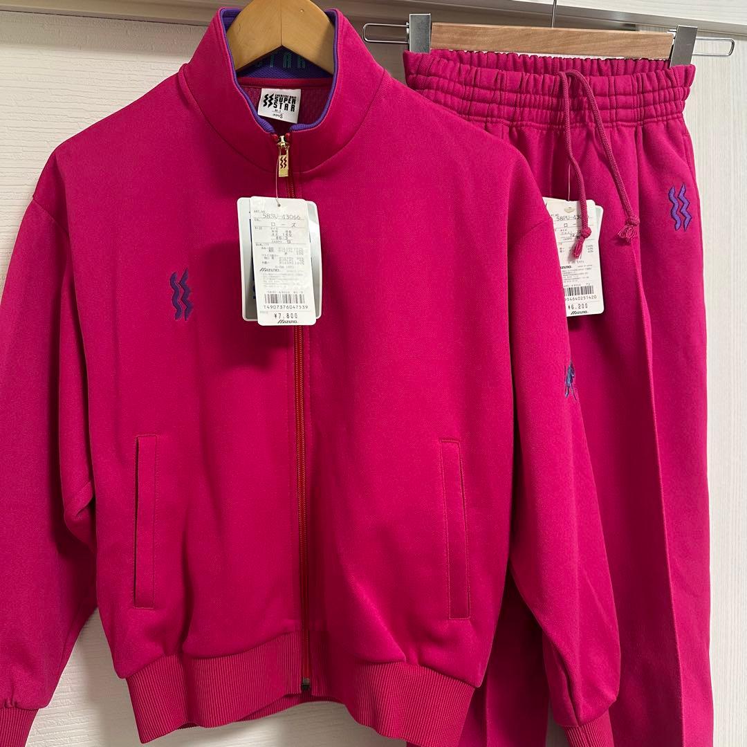 ミズノ スーパースター 日本製 ジャージ 上下 ネオンカラー 90's 00's