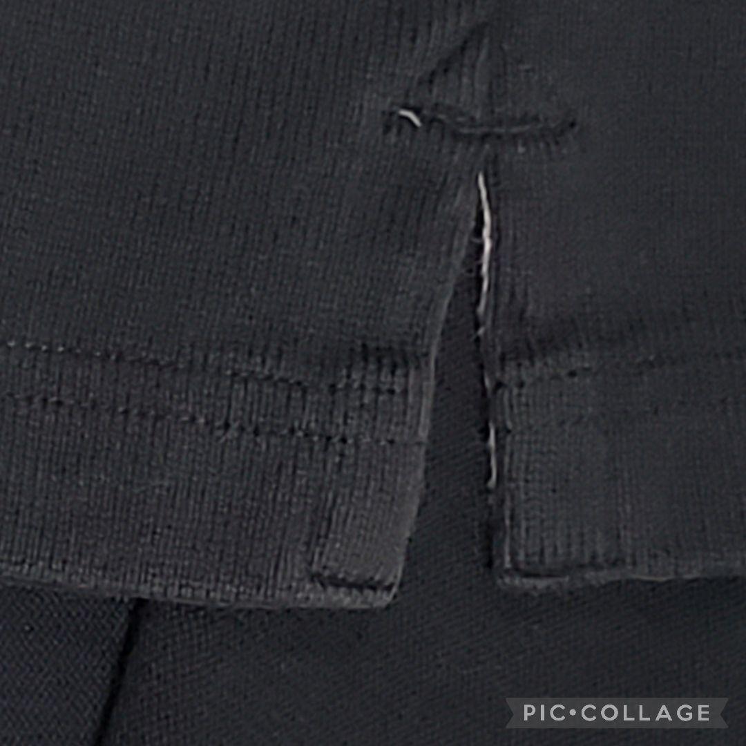 カンタベリー　ラガーシャツ パッチ刺繍　Lサイズ　オリジナルボタン　紺色　長袖