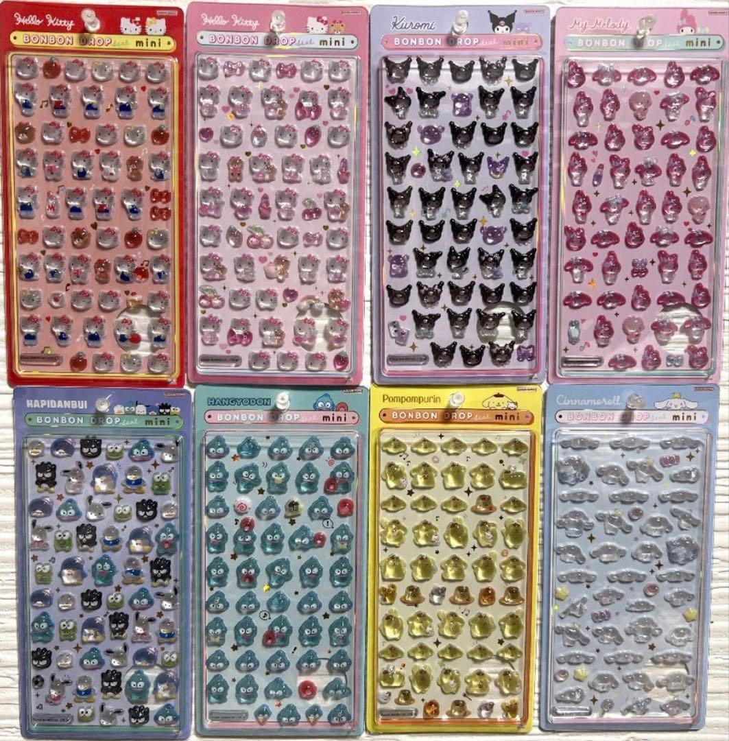 【国内正規品】サンリオボンボンドロップシールミニ　全8種 （コンプリート）