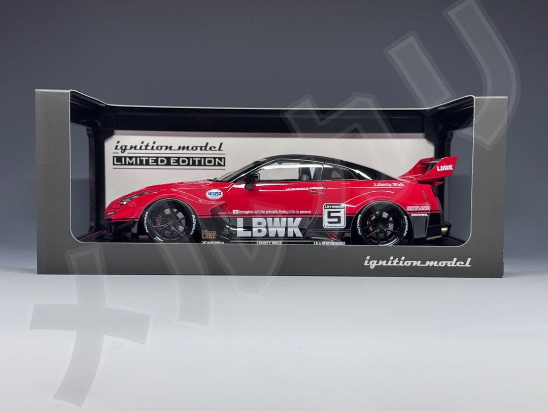IG 1/18 LB シルエット ワークス GT 35GT-RR レッド No5