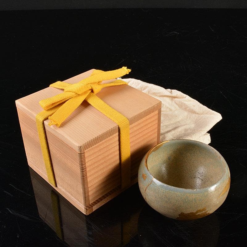 朝鮮美術　李朝　高麗青磁　碗　盃　金継ぎ直し　M　R6266