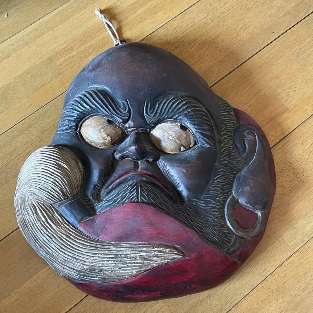 木彫り 達磨 看板 壁掛け だるま ダルマ レトロ 骨董 アンティーク