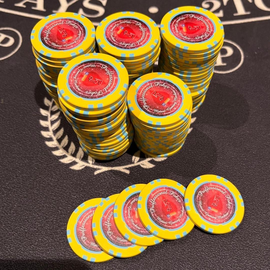 08 MGM社正規品 カジノチップ 100枚 5$ ポーカーチップ  H26年