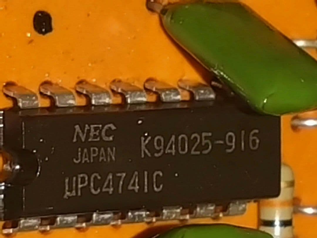BOSS OD-1 ＮＥＣ クワッドオペアンプ μPC4741C　スケルトン