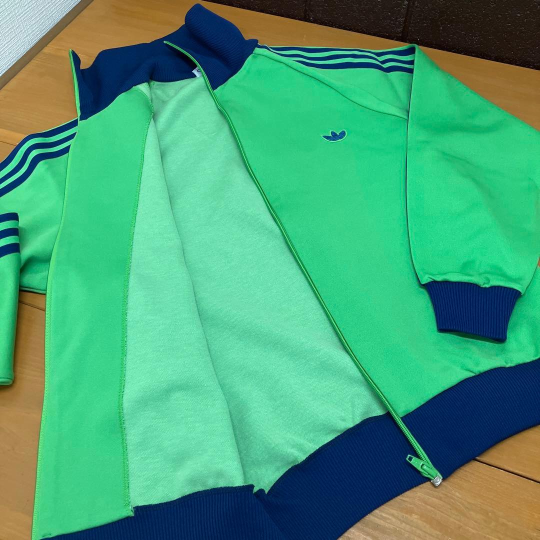 ⑱adidas トラックジャケット 5号70s 80s デサント製 グリーン