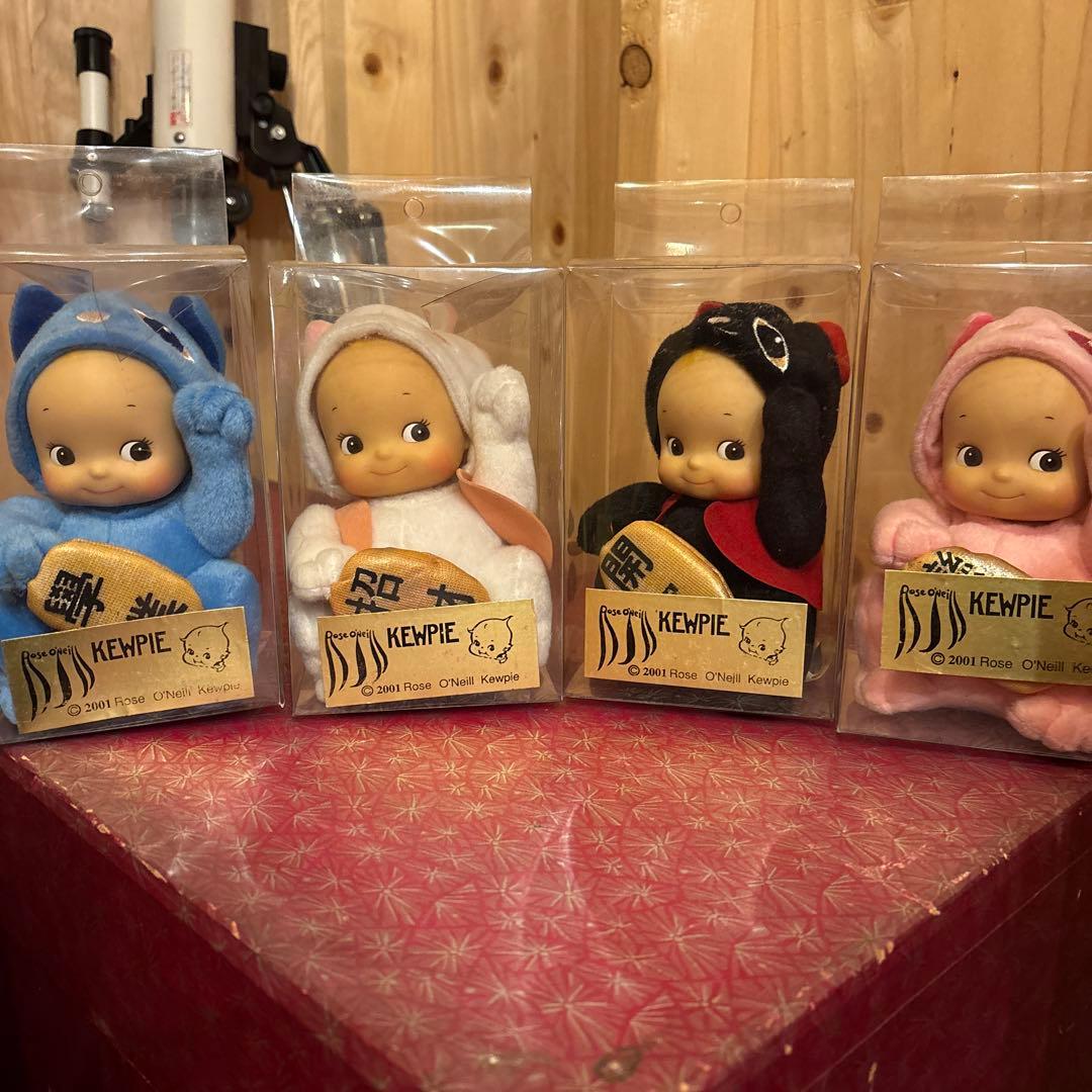 キューピー 招き猫セット 2001年製 ローズオニールキューピー