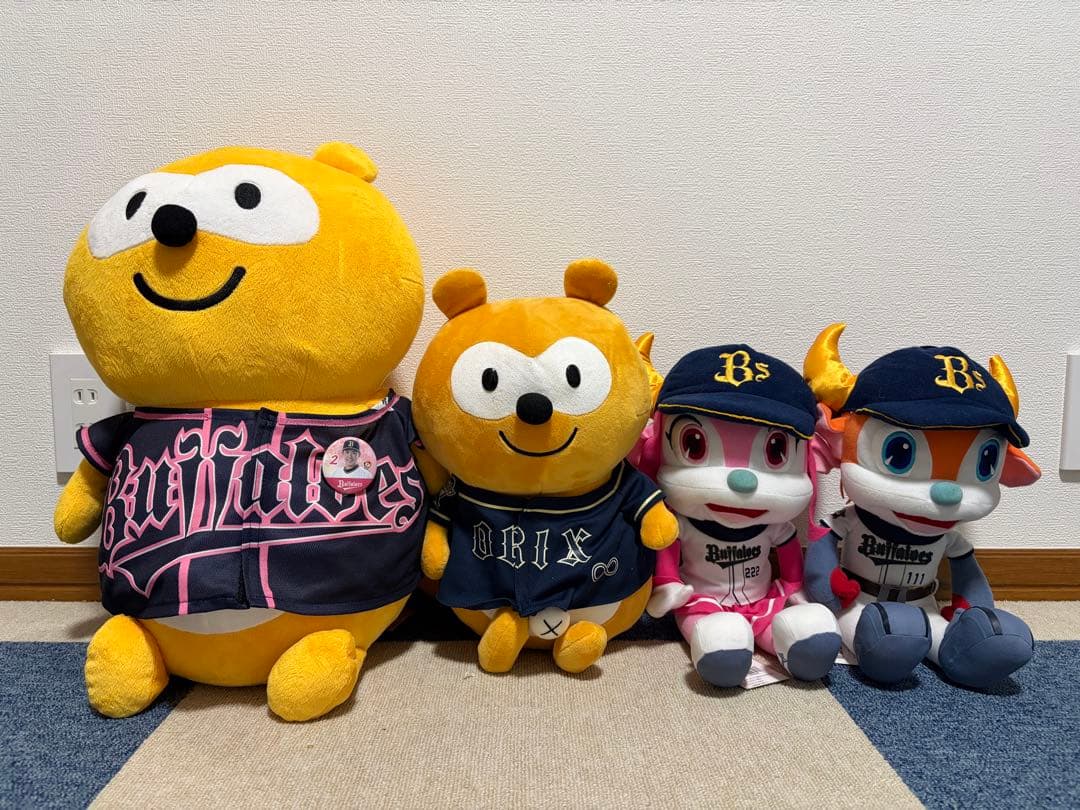 オリックスバファローズ ぬいぐるみ ポンタ ブルベル 4体セット オリ姫 ぬい活