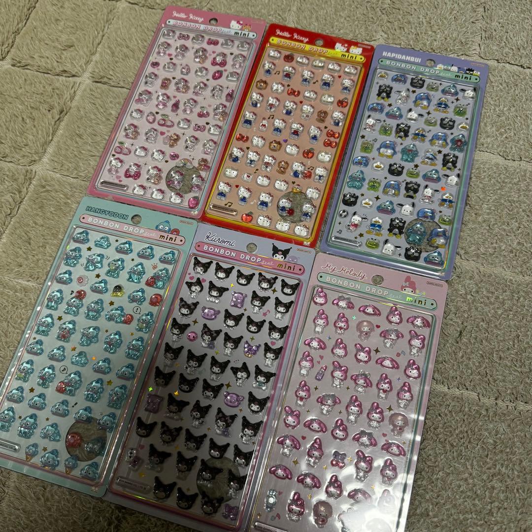 【正規品】ボンボンドロップシールサンリオミニ ボンドロ6枚セット
