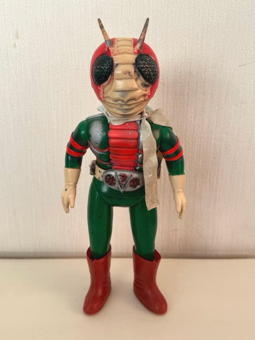 旧バンダイ 仮面ライダーV3 面取れ 当時物 マフラー付き