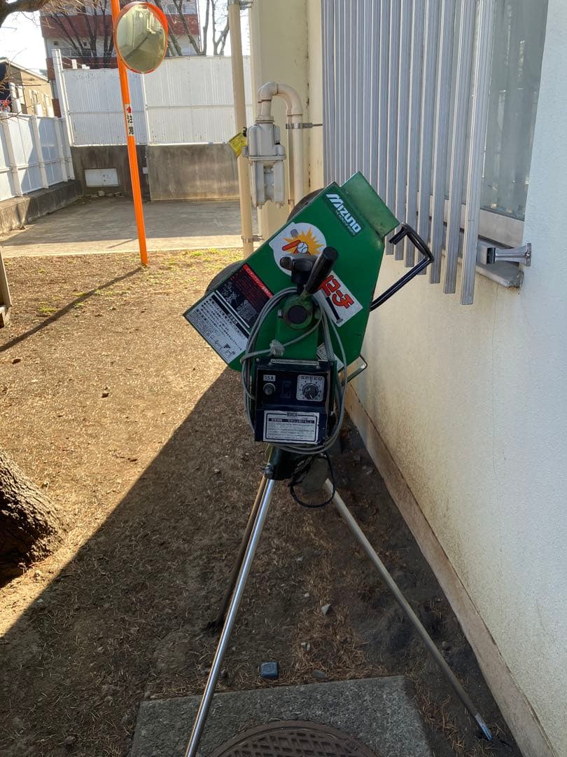 ピッチングマシン 二重ホイール 緑