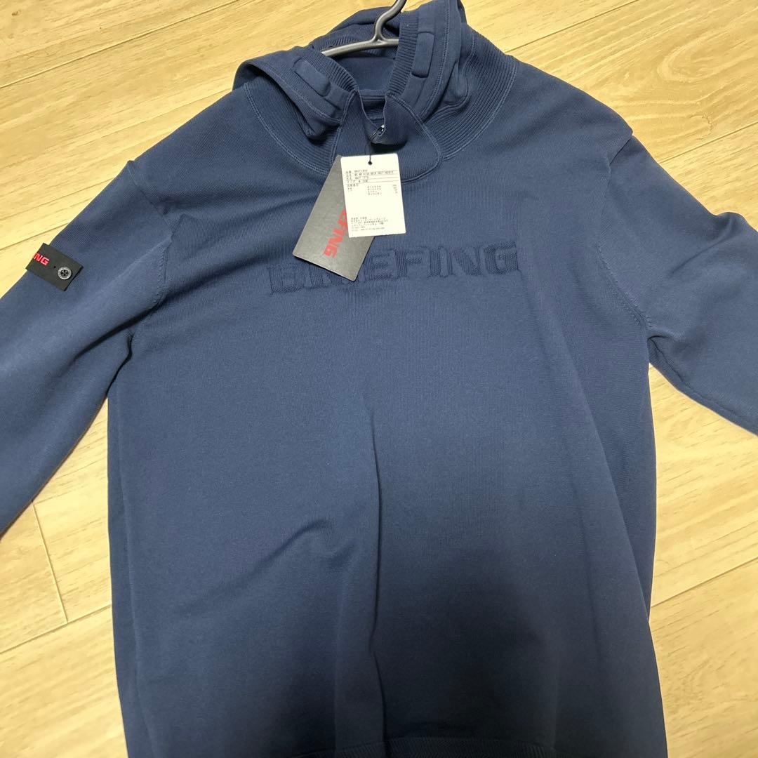 BRIEFING ネイビー ハイネックシャツ