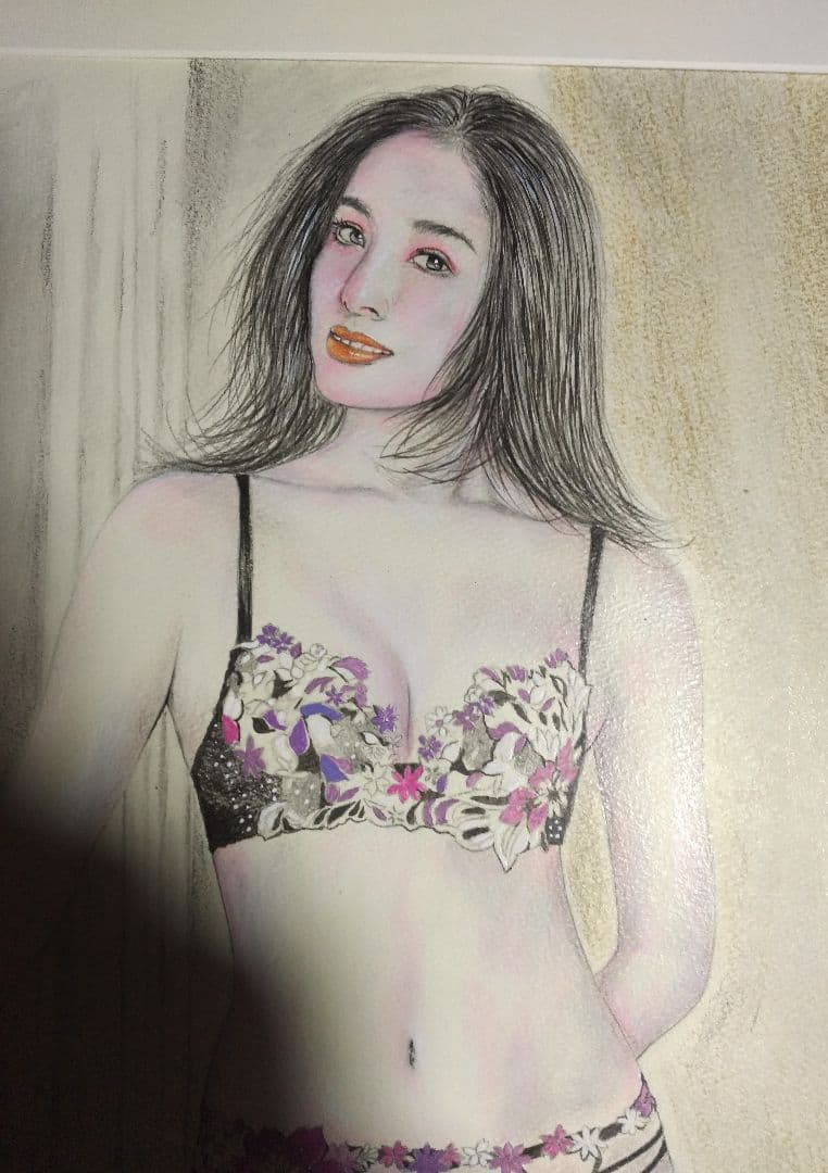 裸婦、美人画、絵画６号、光りの中W真作、山本英二、額縁、肉筆、高塚省吾、宮永岳彦