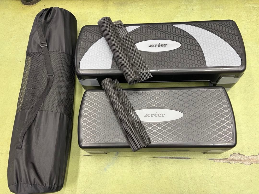クレエ　creer エクササイズステップ台　踏み台二つセット　マットセット