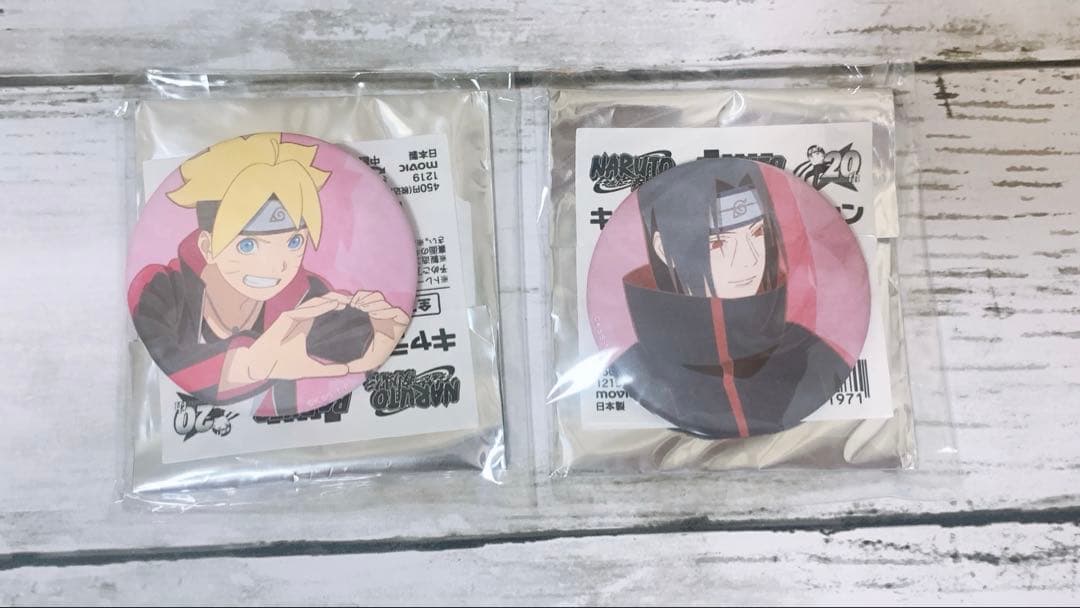NARUTO BORUTO イタチ ボルト 缶バッジセット