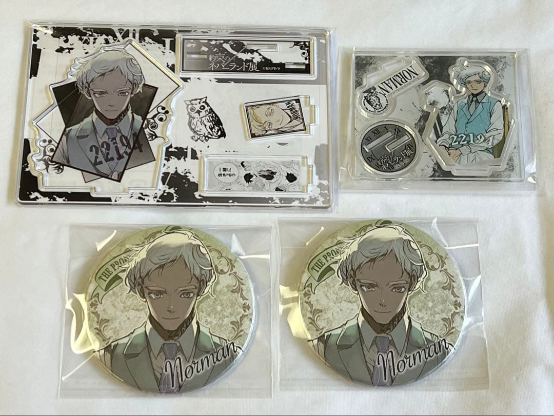 約束のネバーランド ノーマン 約ネバ展 缶バッジ アクリルスタンド