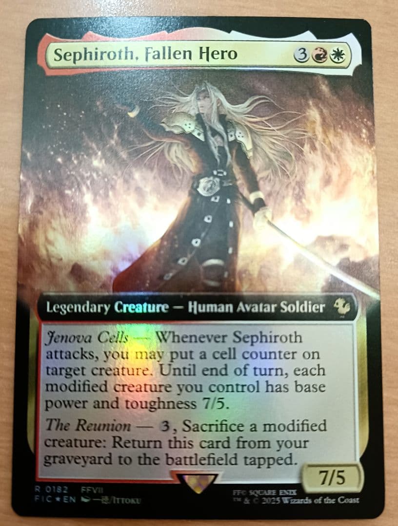 MTG FIC 墜ちた英雄、セフィロス 英語版拡張フォイル1枚