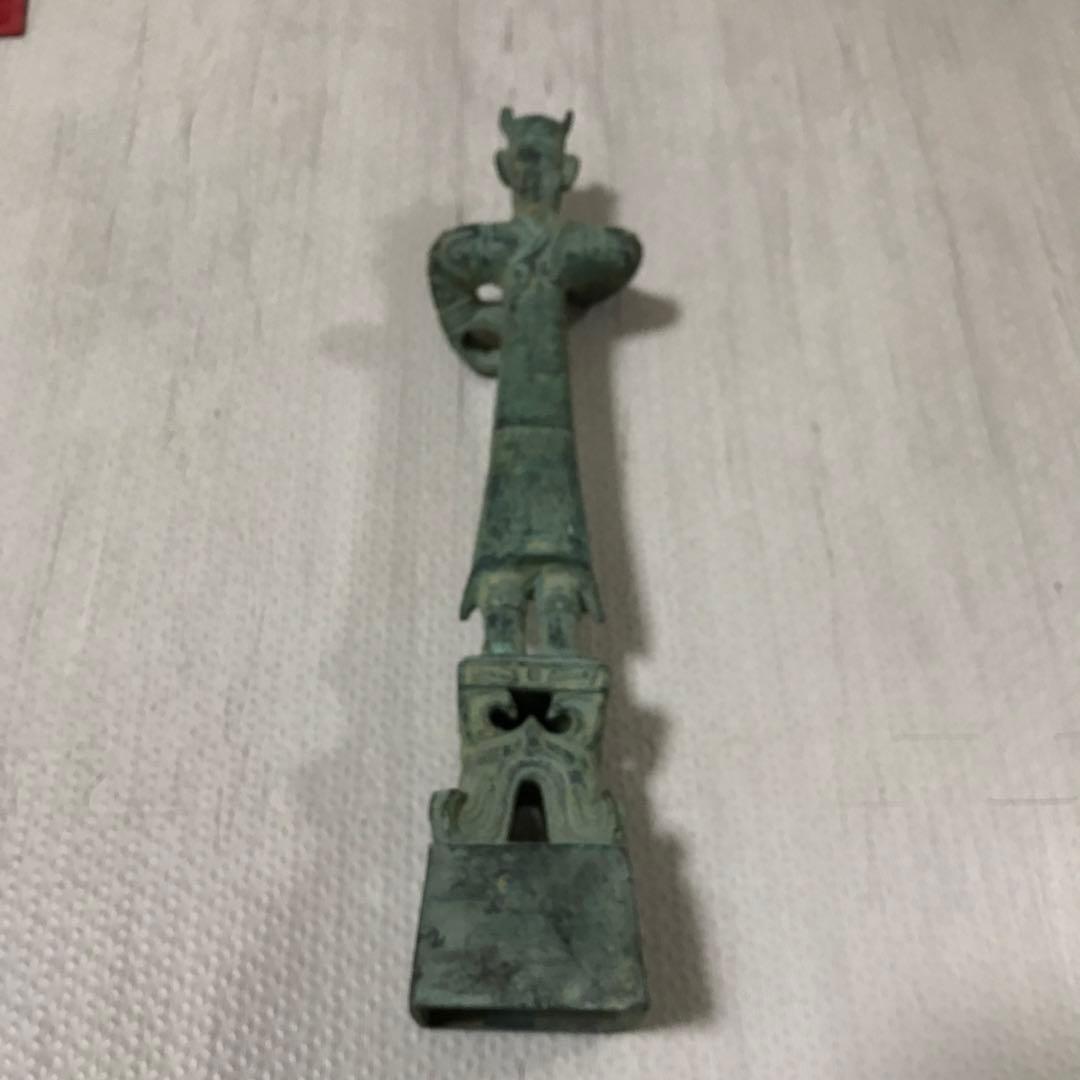 三星堆　立人像レプリカ　精密ブロンズ