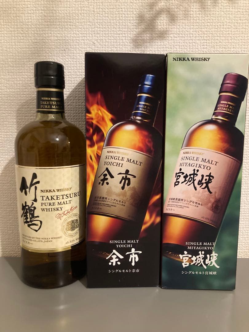【ニッカ3本セット】竹鶴・余市・宮城峡