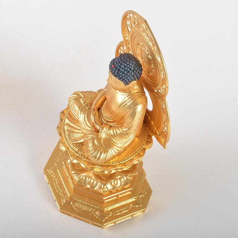 仏教美術　古銅鍍金　大日如來座像　仏像　ケース付　C　6436