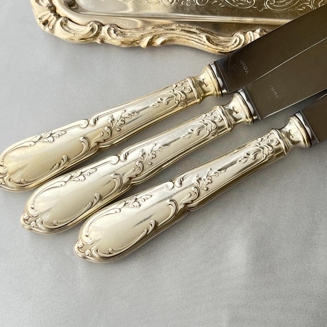 【仏蘭西】 Louis XV ディナーナイフ 6本【シルバープレート】