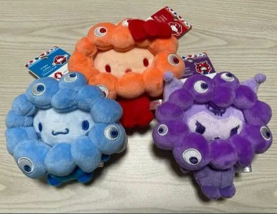 サンリオ　ミャクミャクなりきりぬいぐるみ　BC　推しカラー　3点セット