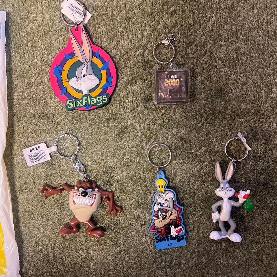 ワーナーブラザーズ　SixFlags キーホルダー