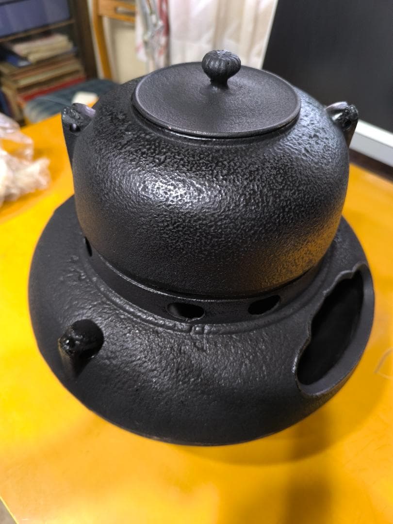 ◇未使用新品◇ 南部鉄器 茶の湯風呂 鬼面肌 2.5ℓ