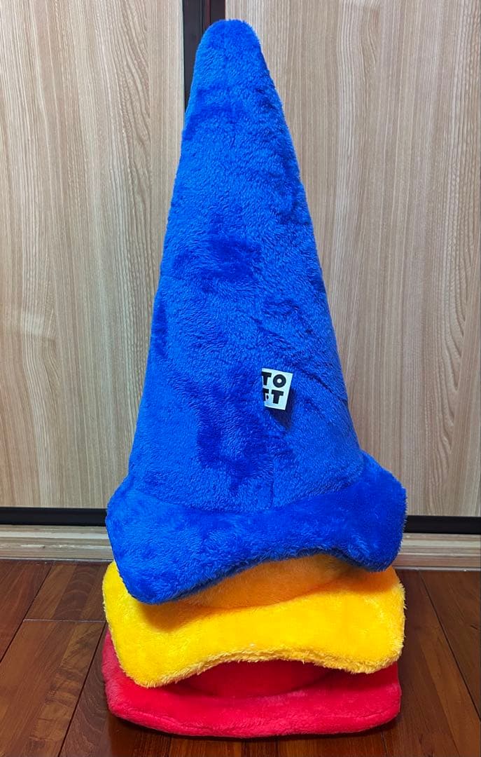 【新品保管中】toft カラーコーン型 ぬいぐるみ 3種セット 赤青黄