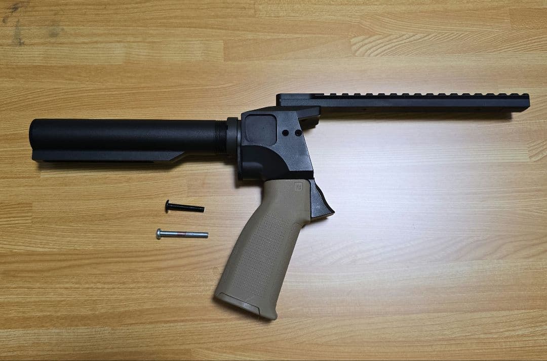 ケイホビー製 東京マルイM3用 M4ストックアダプター ストックパイプ付き