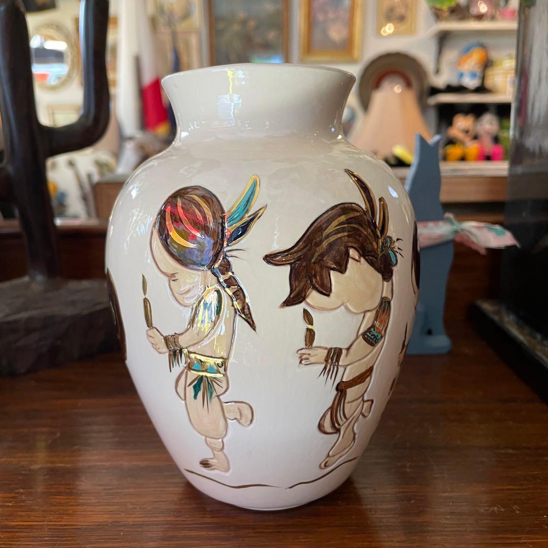 希少！70s〜アリゾナ州ヴィンテージ　インディアン壷ポタリーネイティブアメリカン