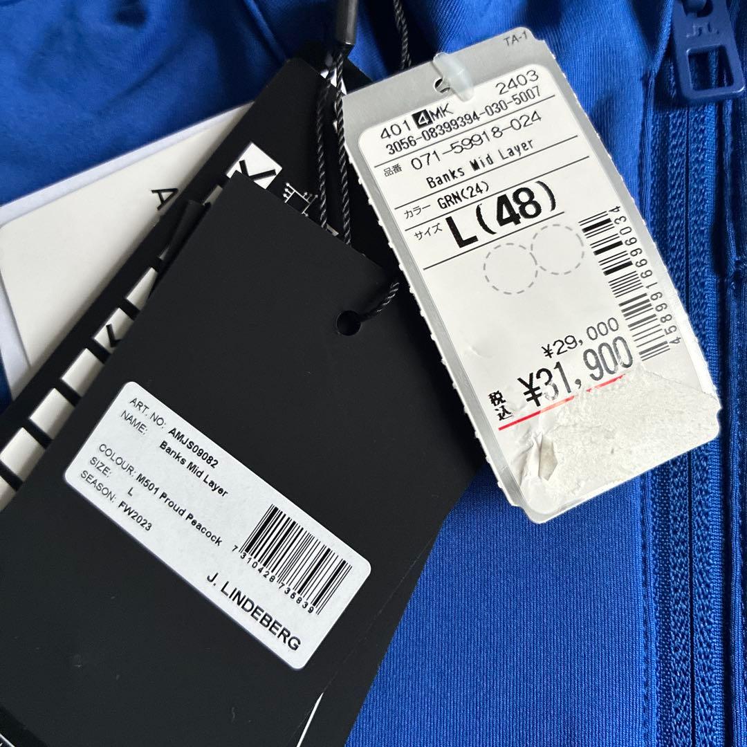 定価約3.2万 未使用 jリンドバーグ banks mid ゴルフジャケット L