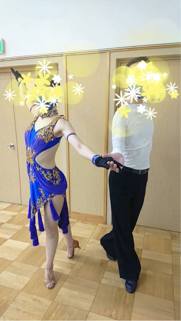 社交ダンス　ラテン　ドレス　フリンジ