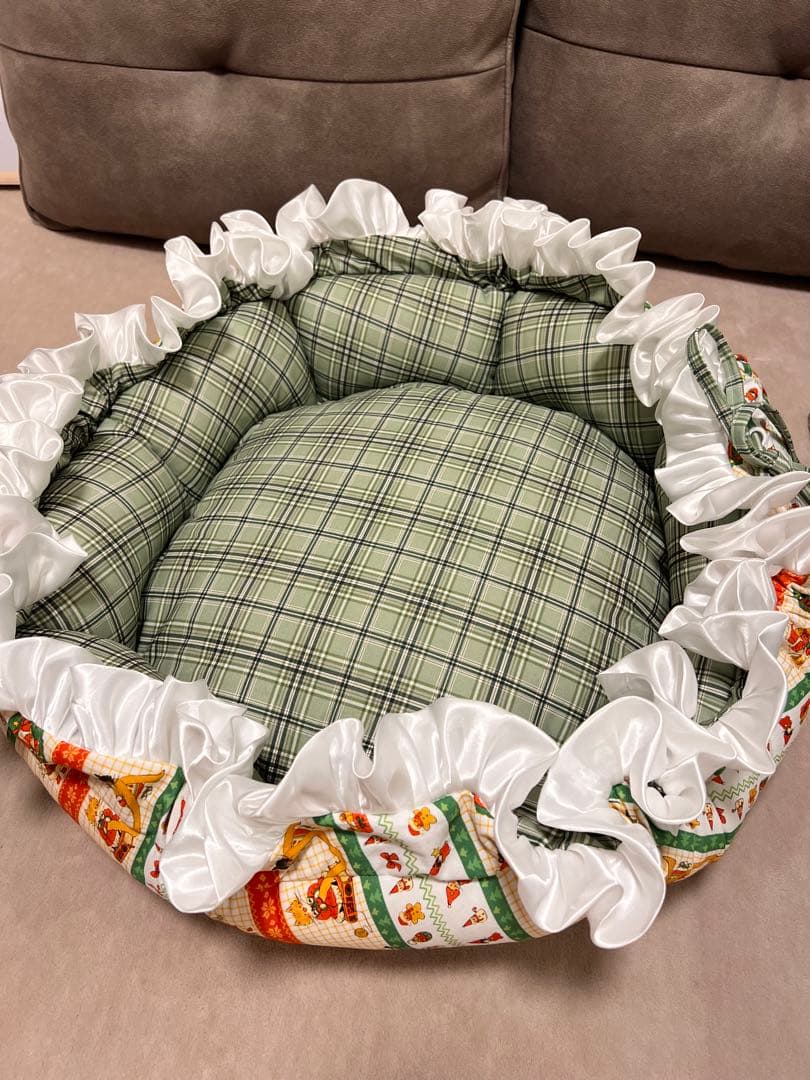 撮影道具インテリア小物 花柄猫用ベッド 犬用ベッド厚手