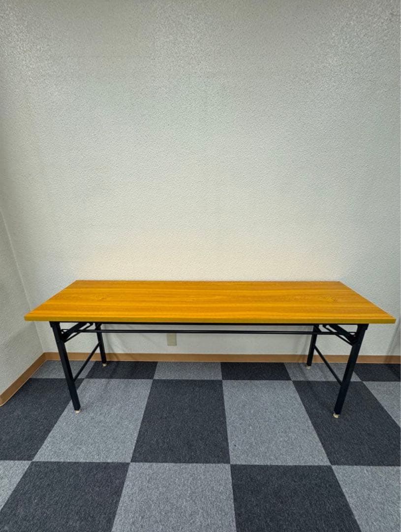 【美品】会議テーブル折りたたみ 棚付き