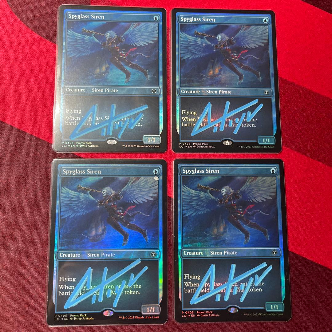 MTG 英語版 FOIL プロモ 遠眼鏡のセイレーン signed 4枚セット