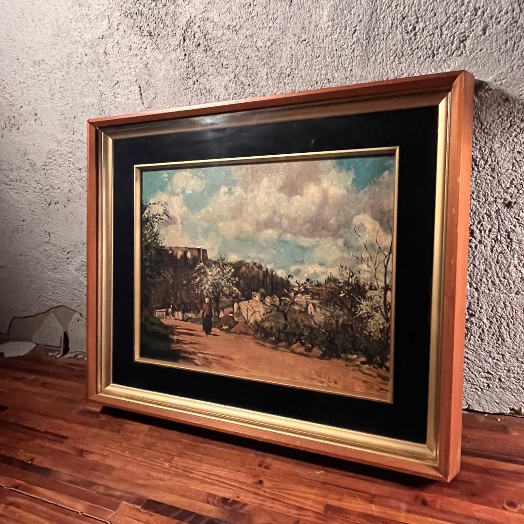 【額装品アート】カミーユ・ピサロ『ルーヴシェンヌの風景』サン・レリーフ