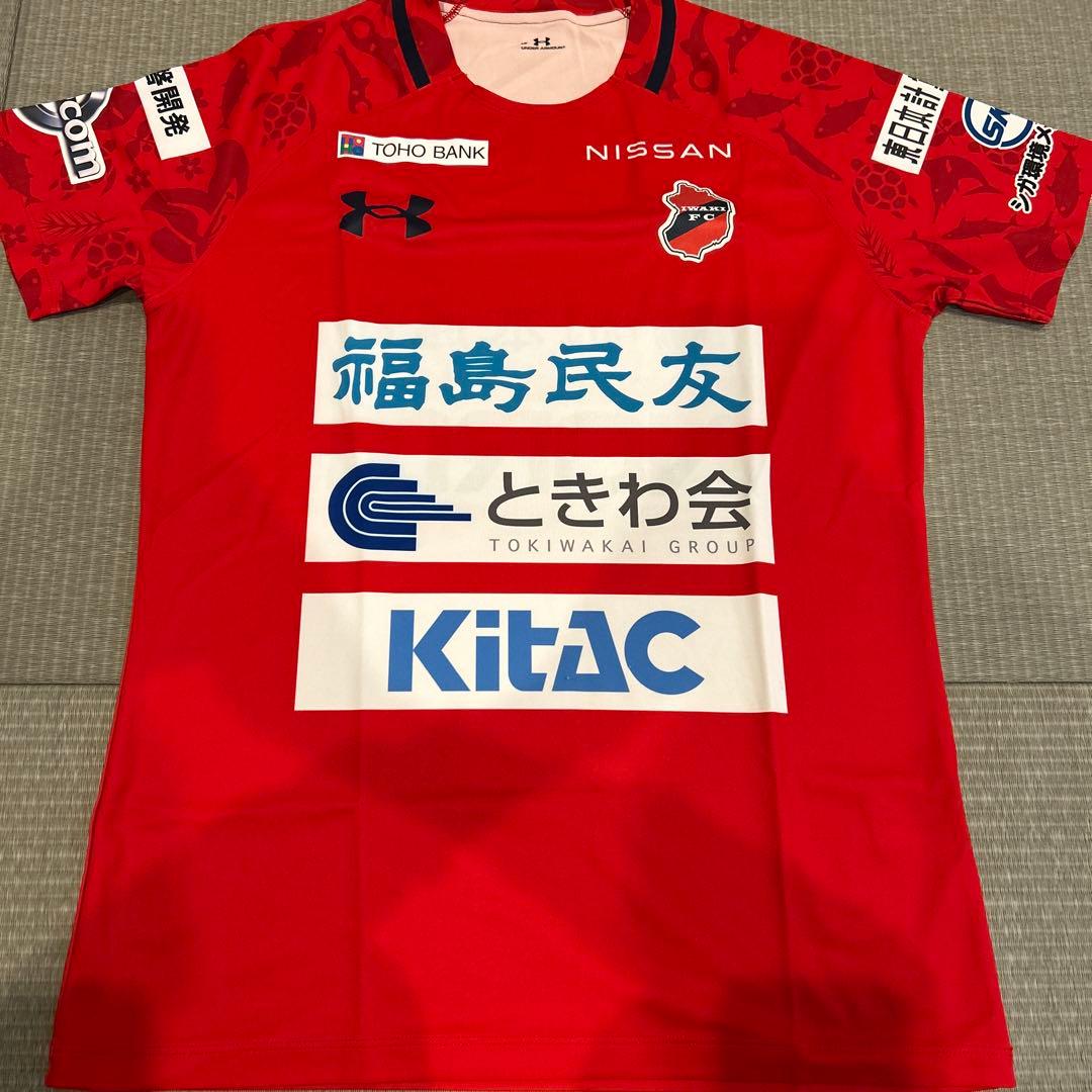 いわきFC 練習着Under Armour 赤 半袖 サッカーシャツ Lサイズ