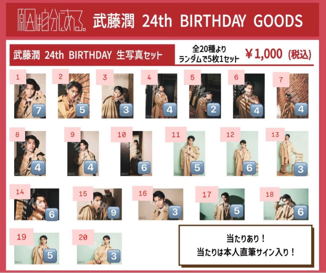 原因は自分にある。 武藤潤 生誕 生写真