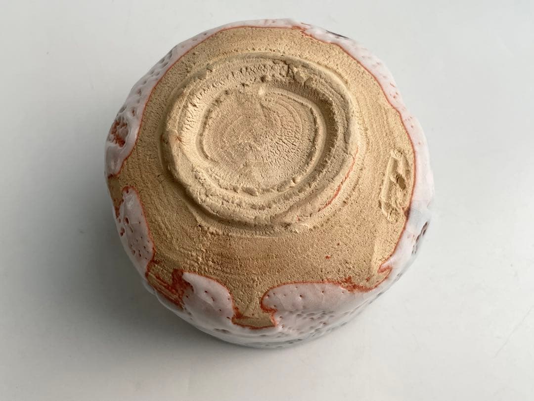 陶芸家　安藤日出武　志野茶碗　茶盌　抹茶碗　共箱　志野　鼠志野　美濃　桃山