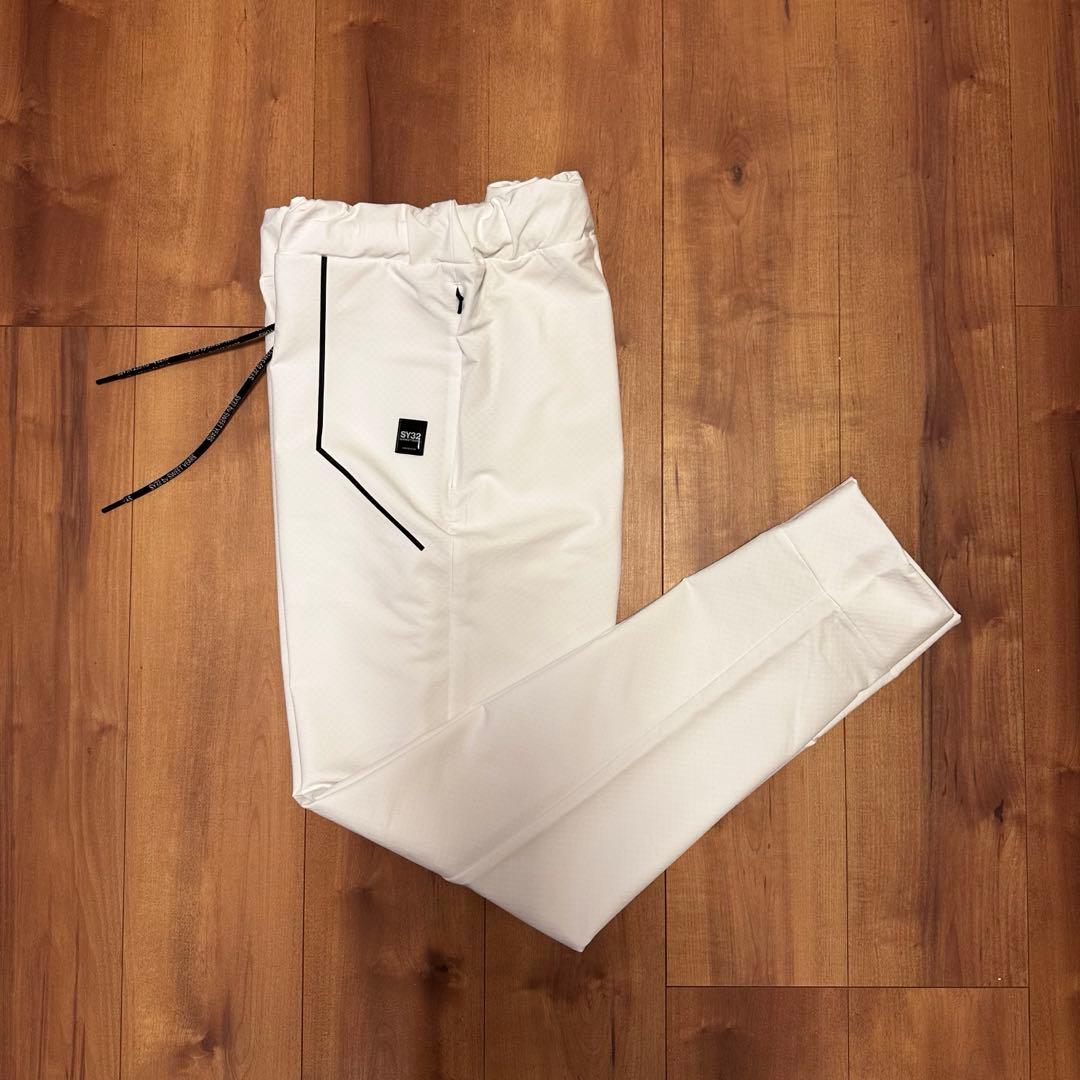 撥水　裏起毛　防風ロングパンツ　秋冬　サイズXL メンズ　ホワイト　防寒　ゴルフ