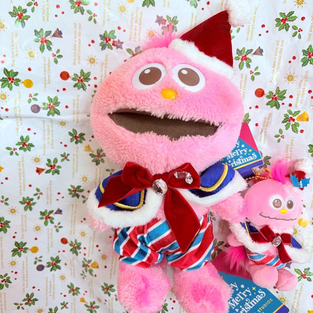 ユニバ　USJ セサミストリート　モッピー　ぬいぐるみ&キーチェーン