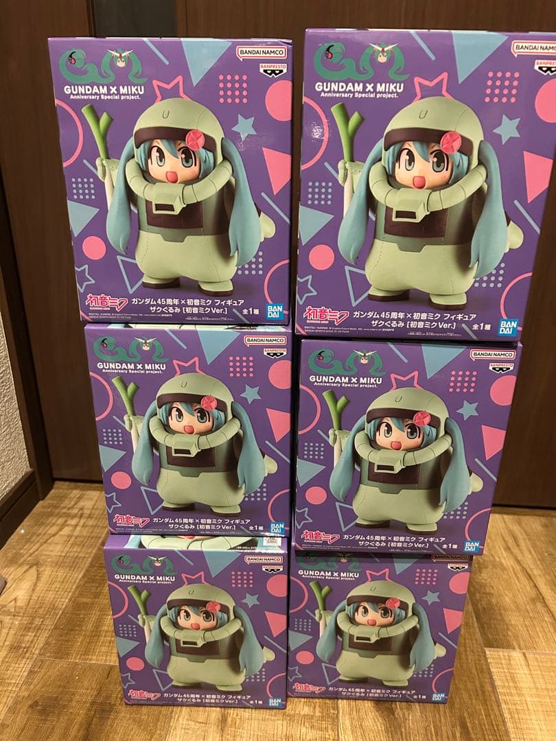 ガンダム45周年×初音ミク フィギュア ザクぐるみ 初音ミク ザクミク6体