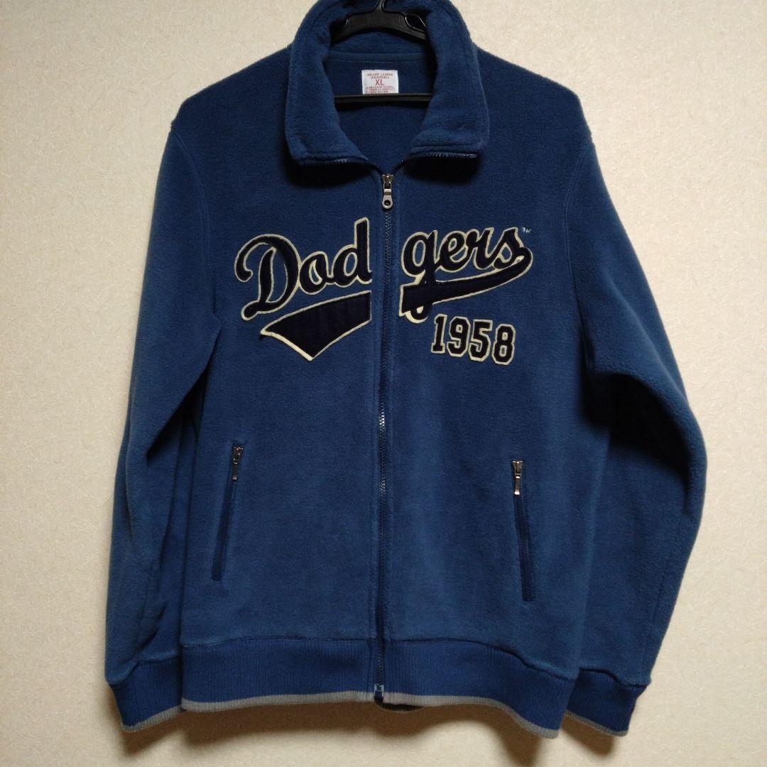 【希少美品】ユニクロ ドジャース　フリース　ジャケット　 メンズ　XL　深青